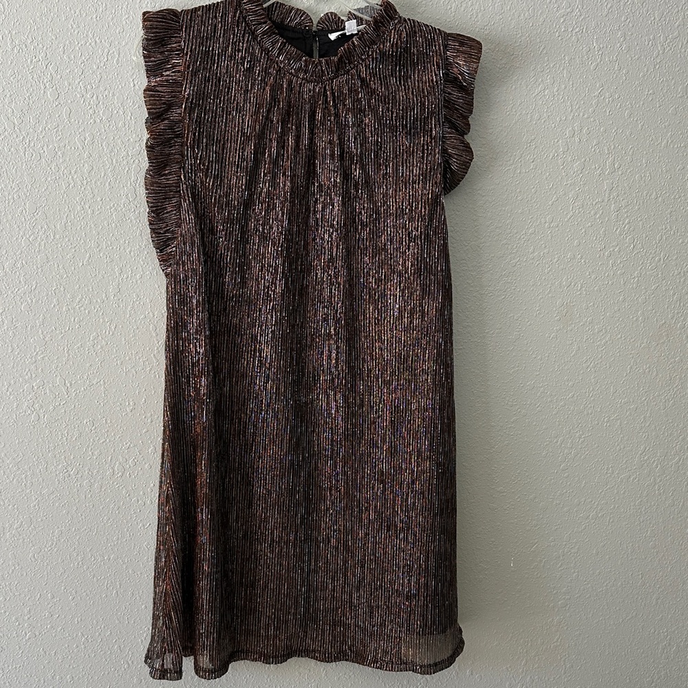 THML Shimmering Brown Mini Dress